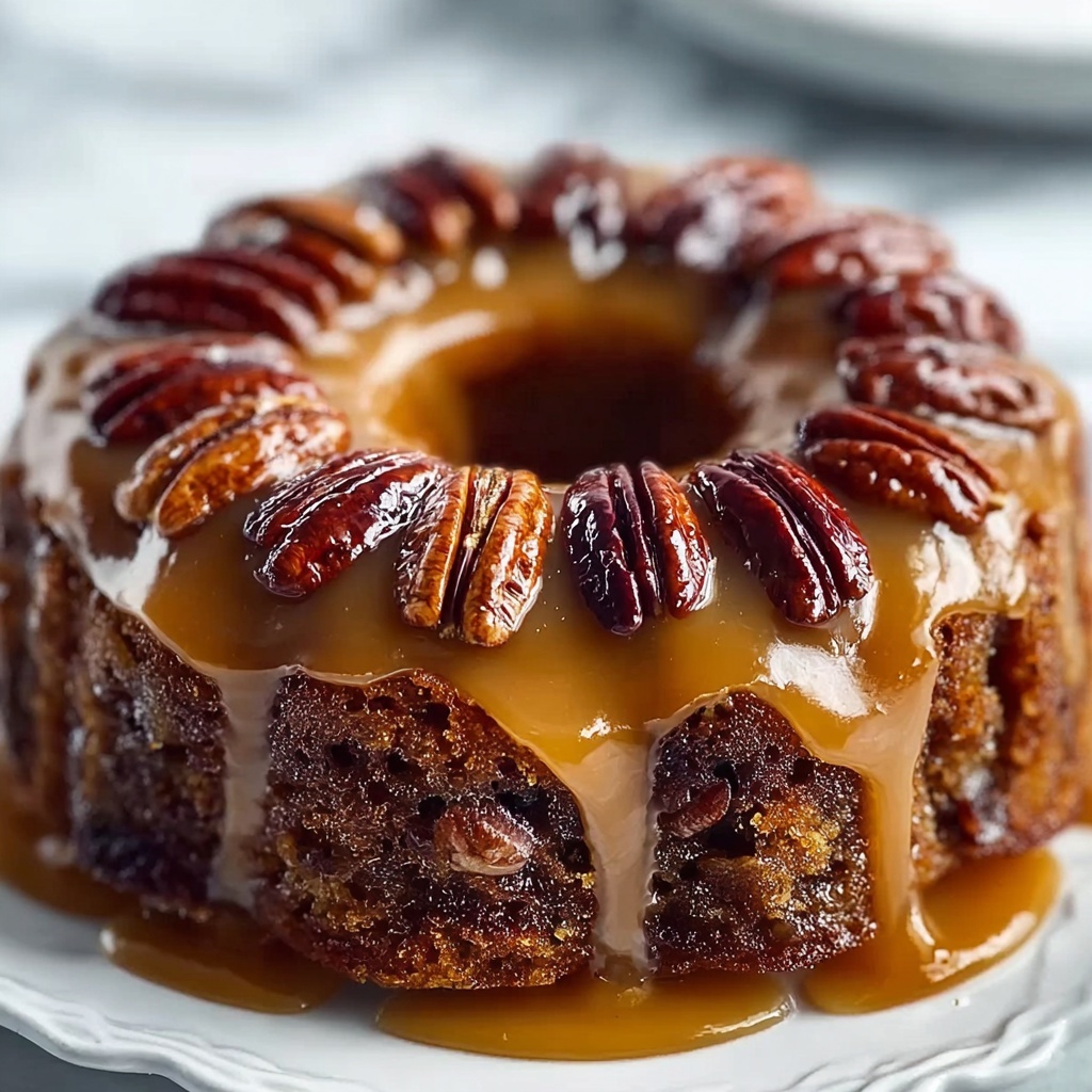 Pecan Upside Down Cake Recipe - Recipe Image