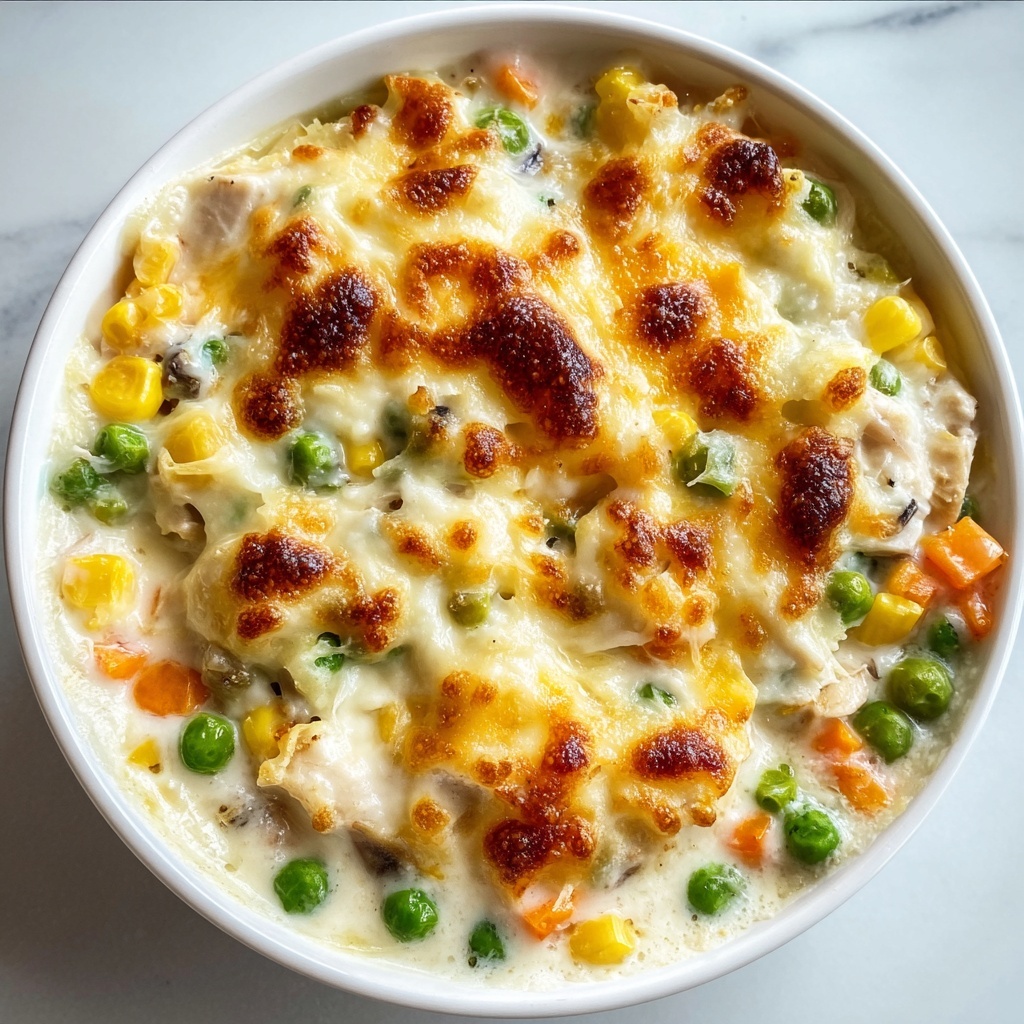 Easy Chicken Cobbler Dinner Casserole Recipe - Recipe Image