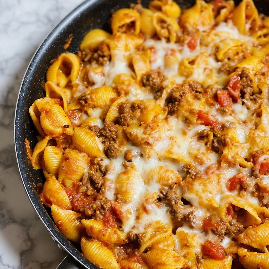 One-Pot Cheesy Taco Pasta Recipe - Recipe Image