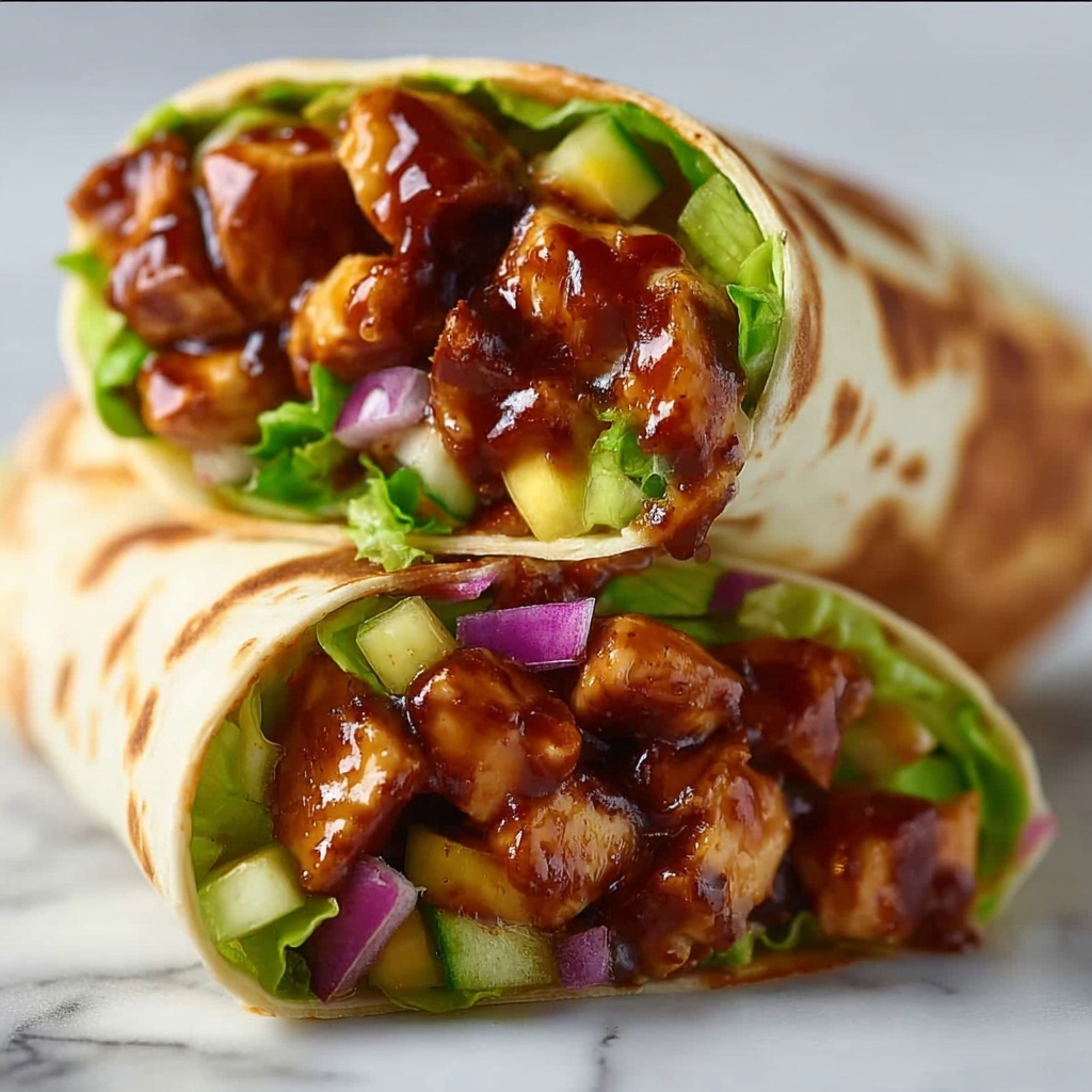 Hawaiian BBQ Chicken Wraps Recipe - Recipe Image