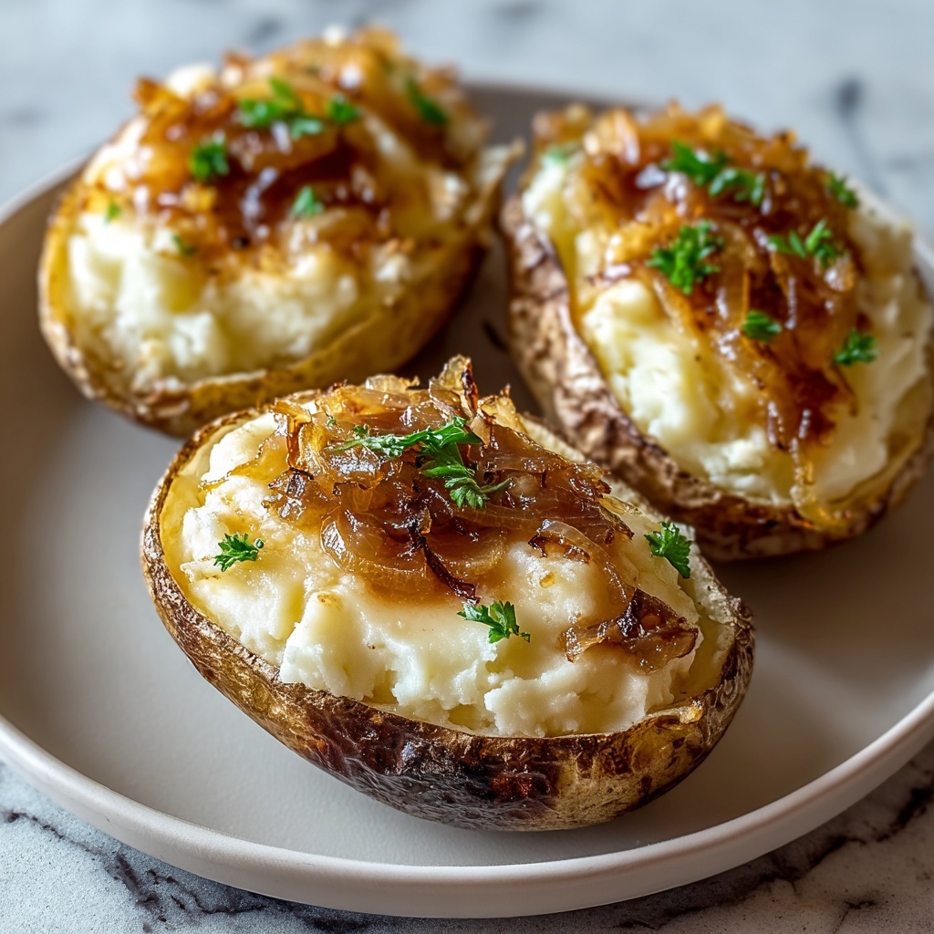 French Onion Twice Baked Potatoes Recipe - Recipe Image