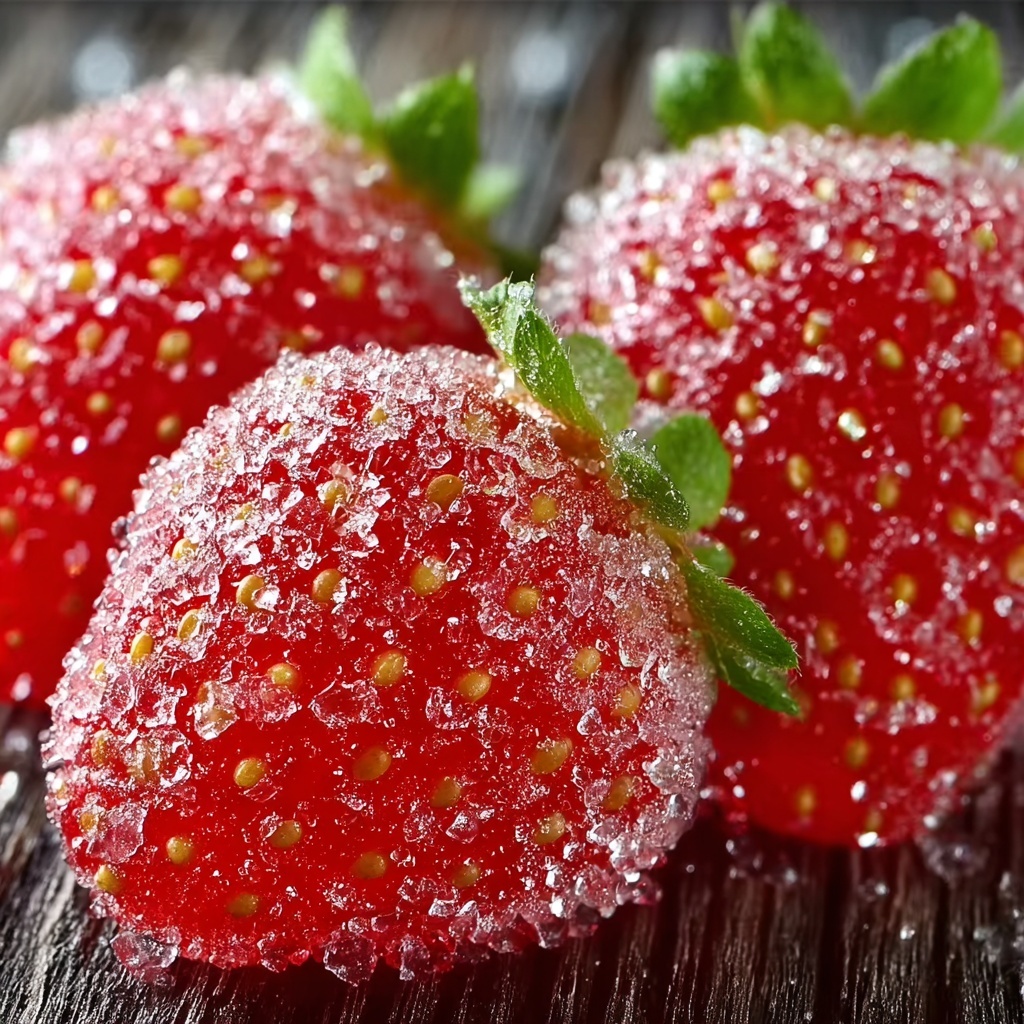 Rock Candy Sugar-Coated Strawberries Recipe - Recipe Image