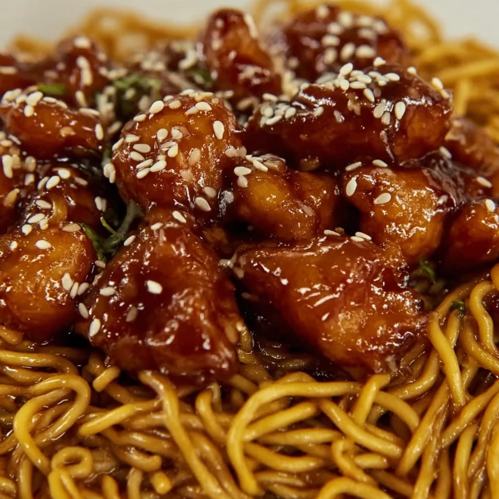 Quick & Sassy Honey Garlic Chicken Lo Mein Recipe - Recipe Image