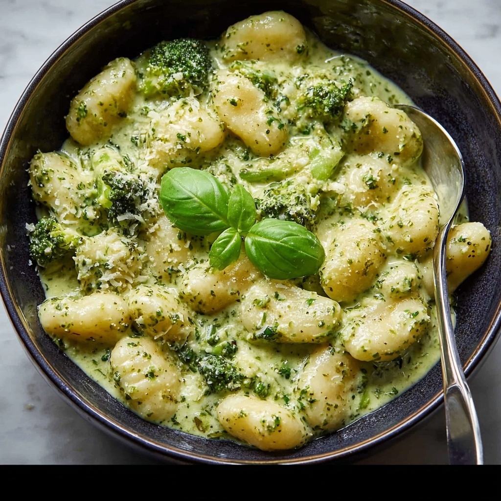 Creamy Lemon Pesto Gnocchi with Broccoli Recipe - Recipe Image