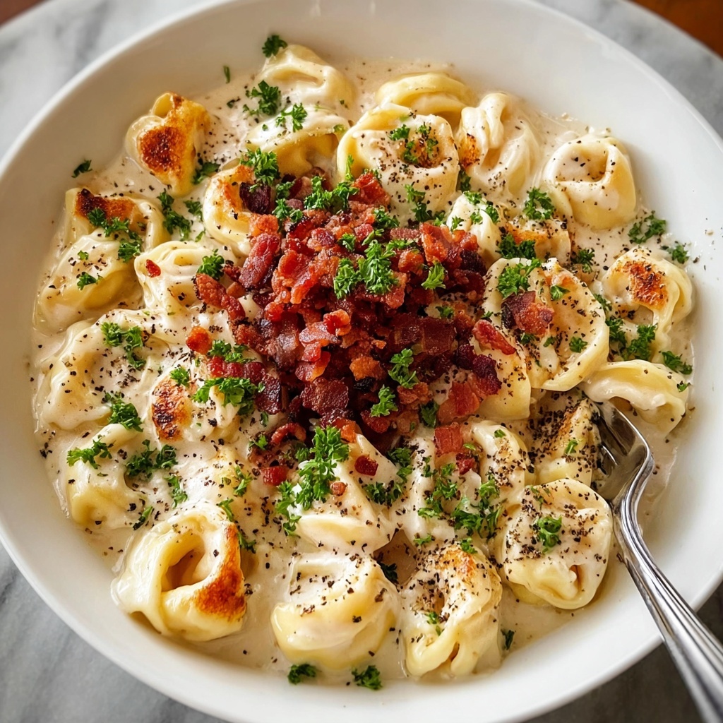 Creamy Tortellini Carbonara: A Delicious and Easy Recipe - Recipe Image