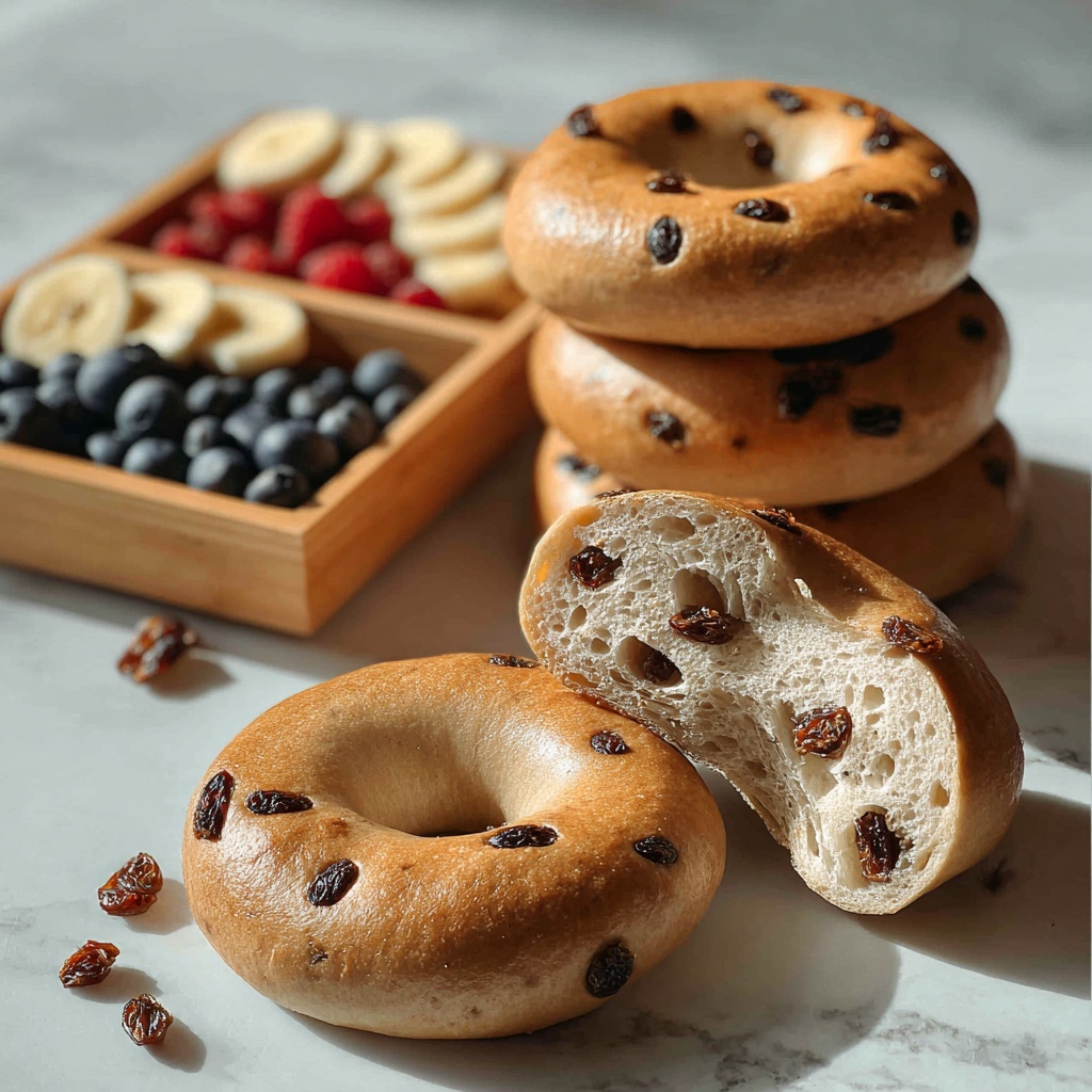 Cinnamon Raisin Bagels Recipe - Recipe Image
