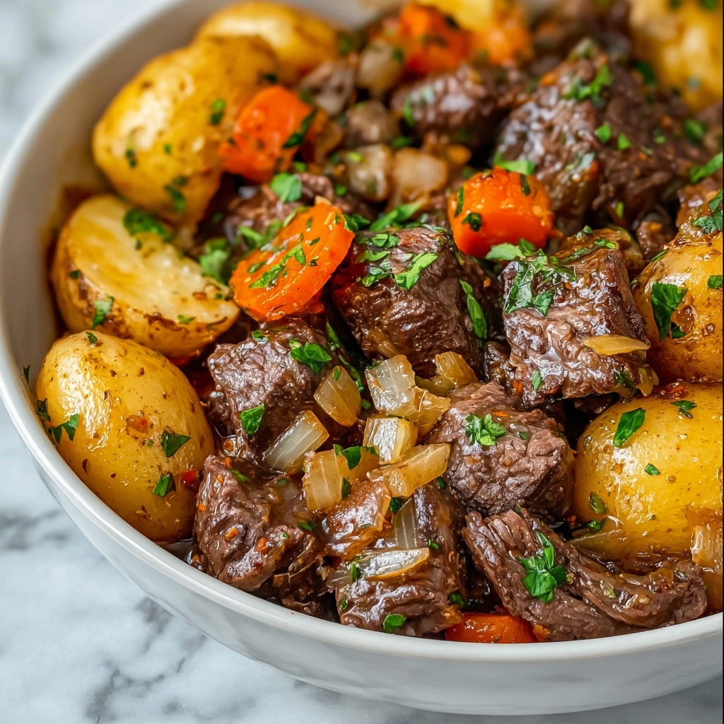 Crockpot Loaded Steak and Potato Bake Recipe - Recipe Image