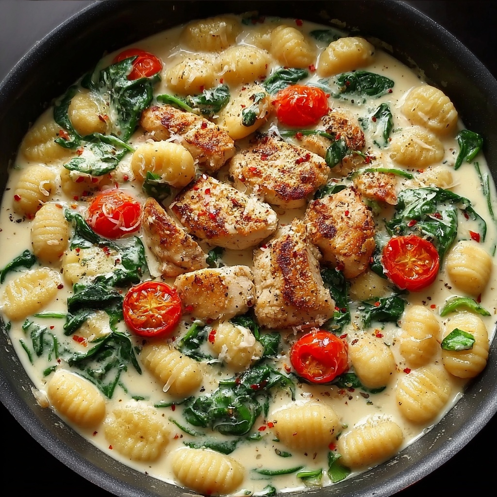 Garlic Chicken Gnocchi Skillet Recipe - Recipe Image