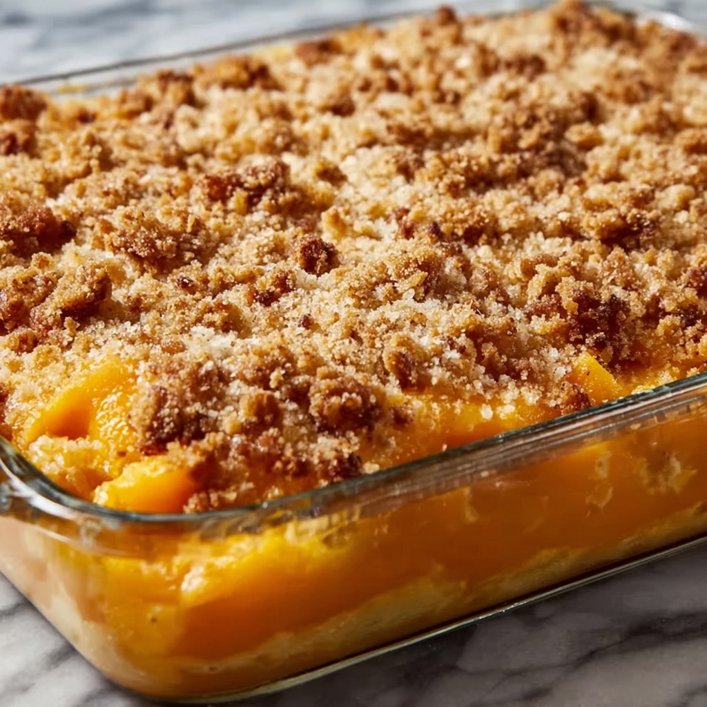 Sweet Potato Casserole with Pecan Topping and Marshmallows Recipe - Recipe Image