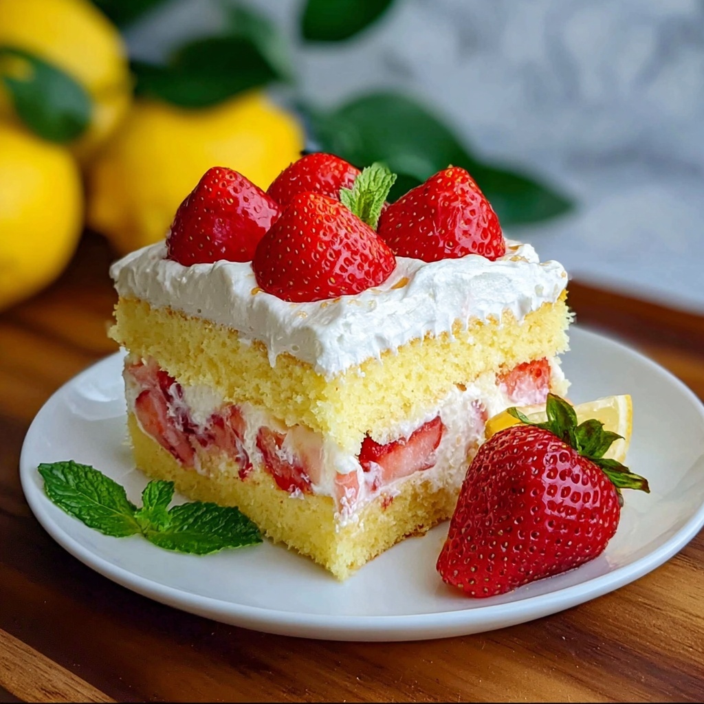 Strawberry Lemonade Poke Cake Recipe - Recipe Image