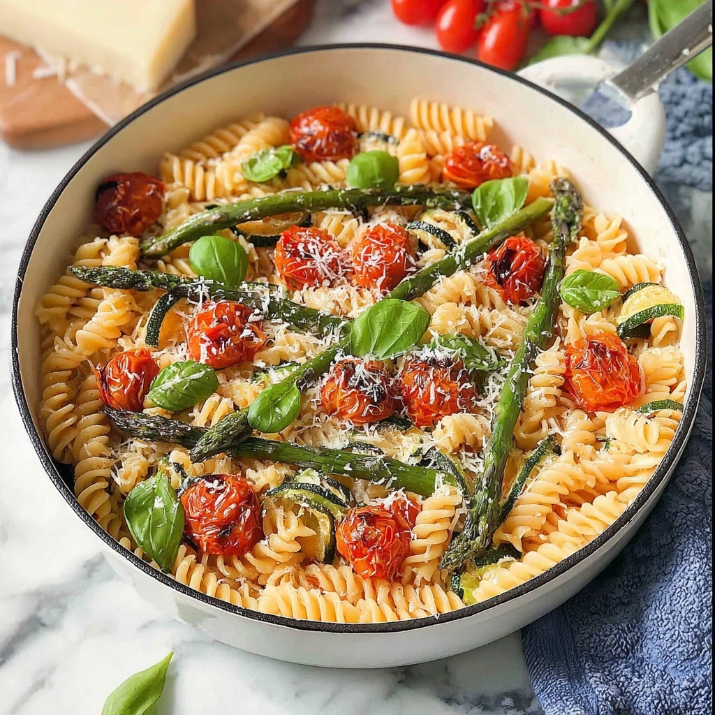 One-Pot Pasta Primavera Recipe - Recipe Image