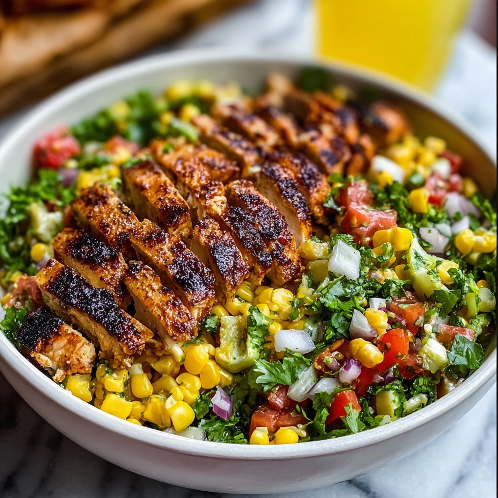 Grilled Mexican Corn Chicken Salad Recipe - Recipe Image