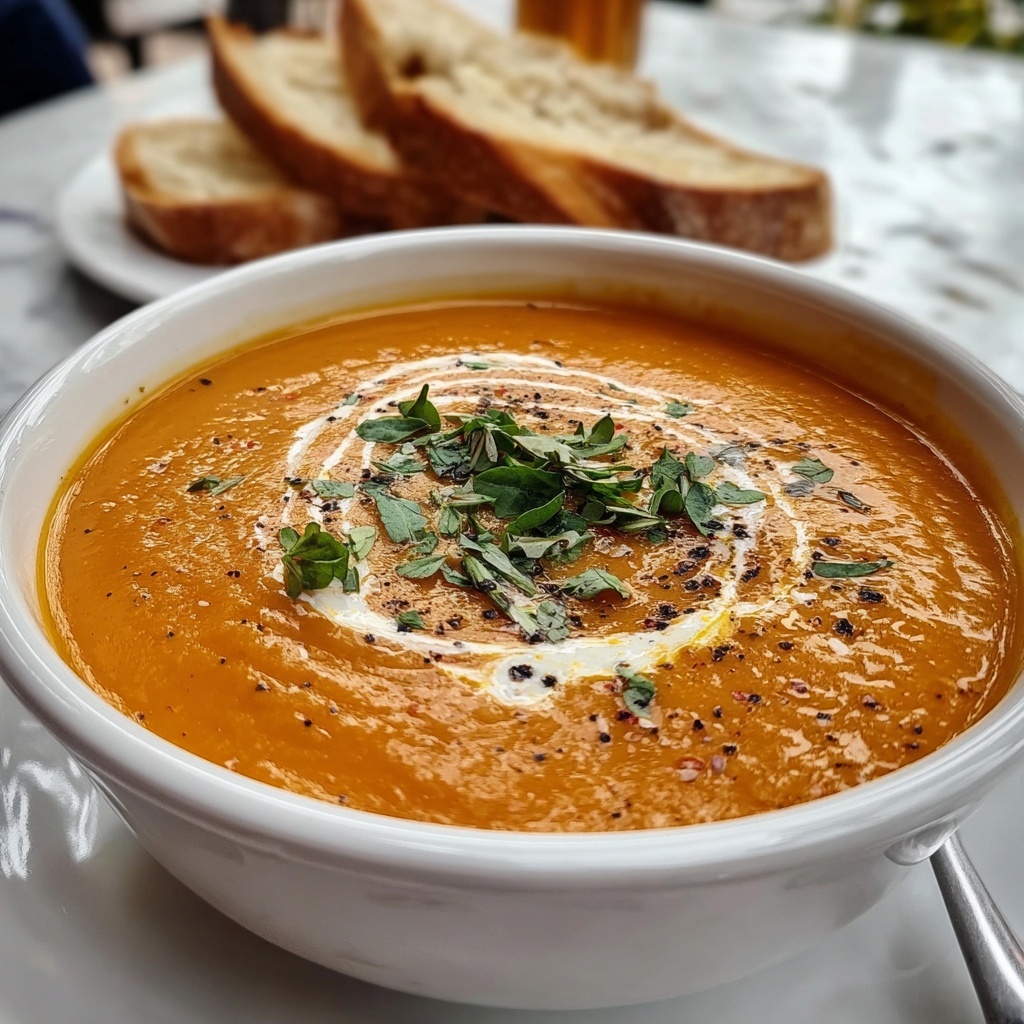 Creamy Tomato Soup with Balsamic and Coconut Milk Recipe - Recipe Image