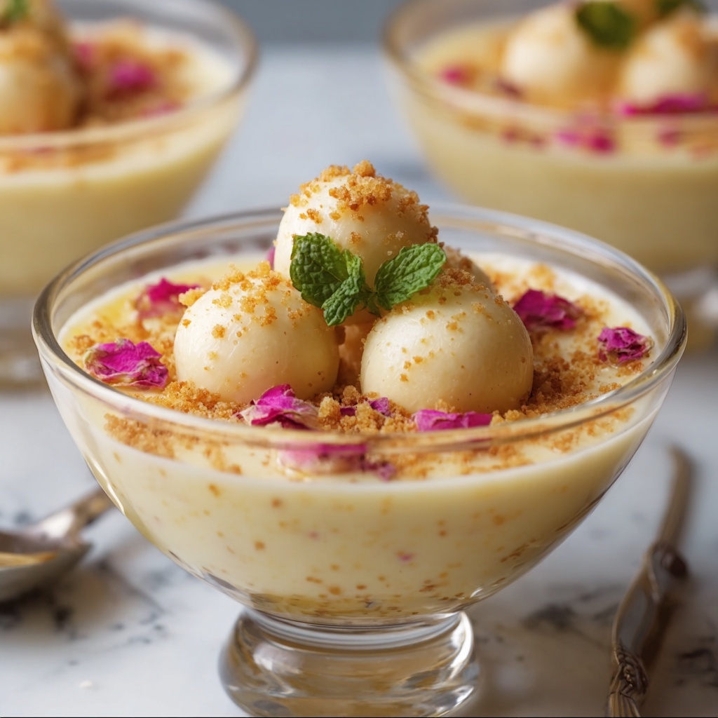 Custard Rasgulla Recipe - Recipe Image
