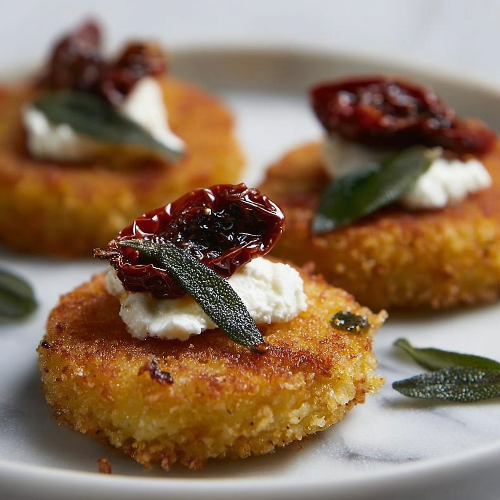 Sundried Tomato Polenta Bites Recipe - Recipe Image