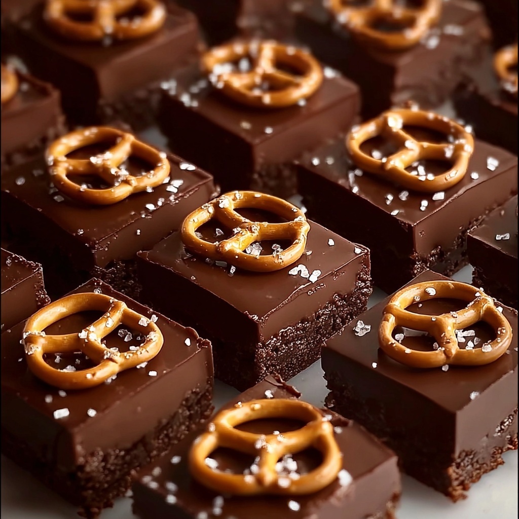 Chocolate Caramel Peanut Butter Pretzel Bars Recipe - Recipe Image