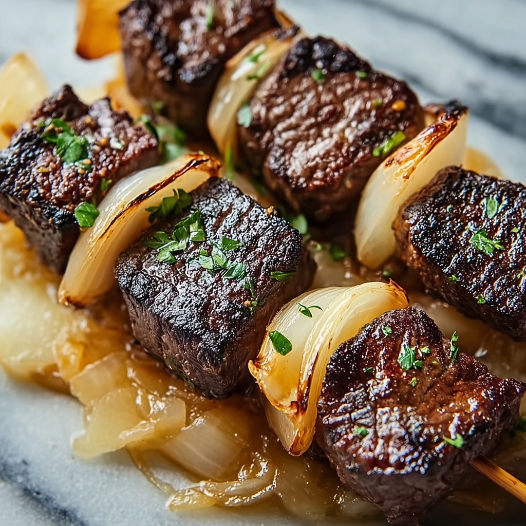 Reuben Steak Skewers with Sauerkraut and Russian Dressing Recipe - Recipe Image