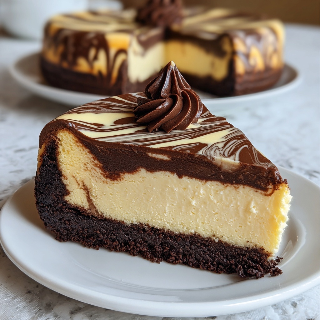 Chocolate Marble Cheesecake Recipe - Recipe Image