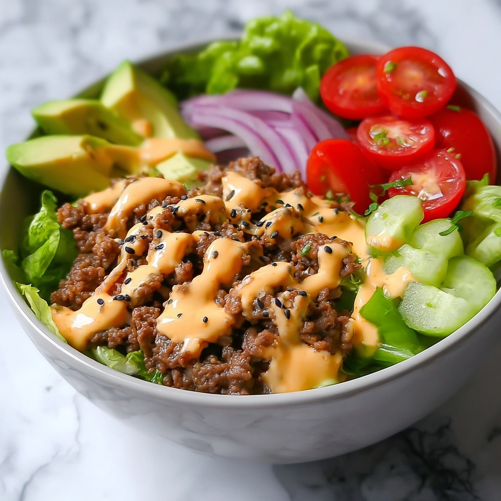 Burger in a Bowl Recipe - Recipe Image