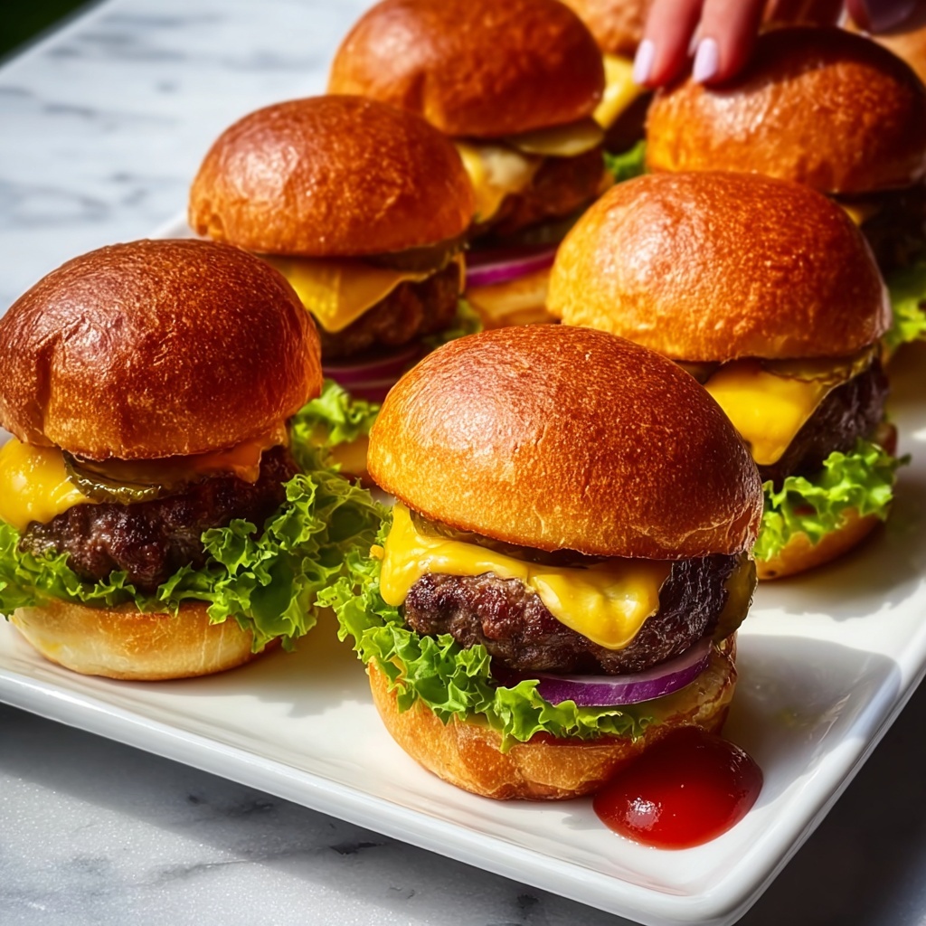 Juicy Grilled Cheeseburger Sliders Recipe - Recipe Image