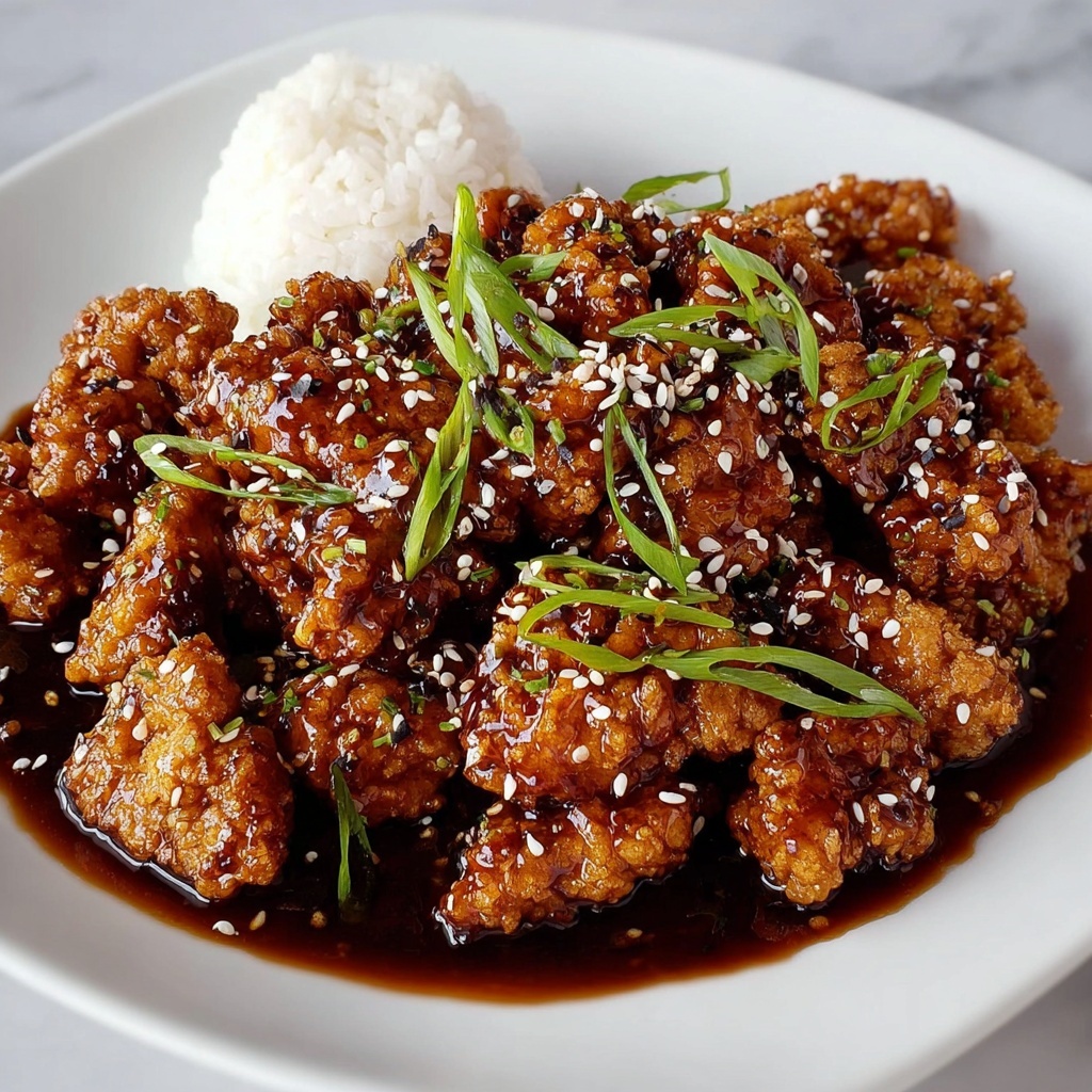 Crispy Asian Sesame Chicken with Sticky Glaze Recipe - Recipe Image