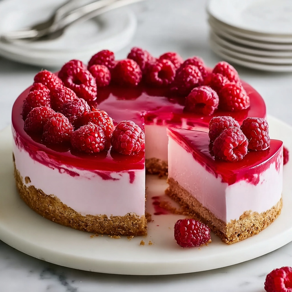 Easy Baked Raspberry Cheesecake Recipe - Recipe Image