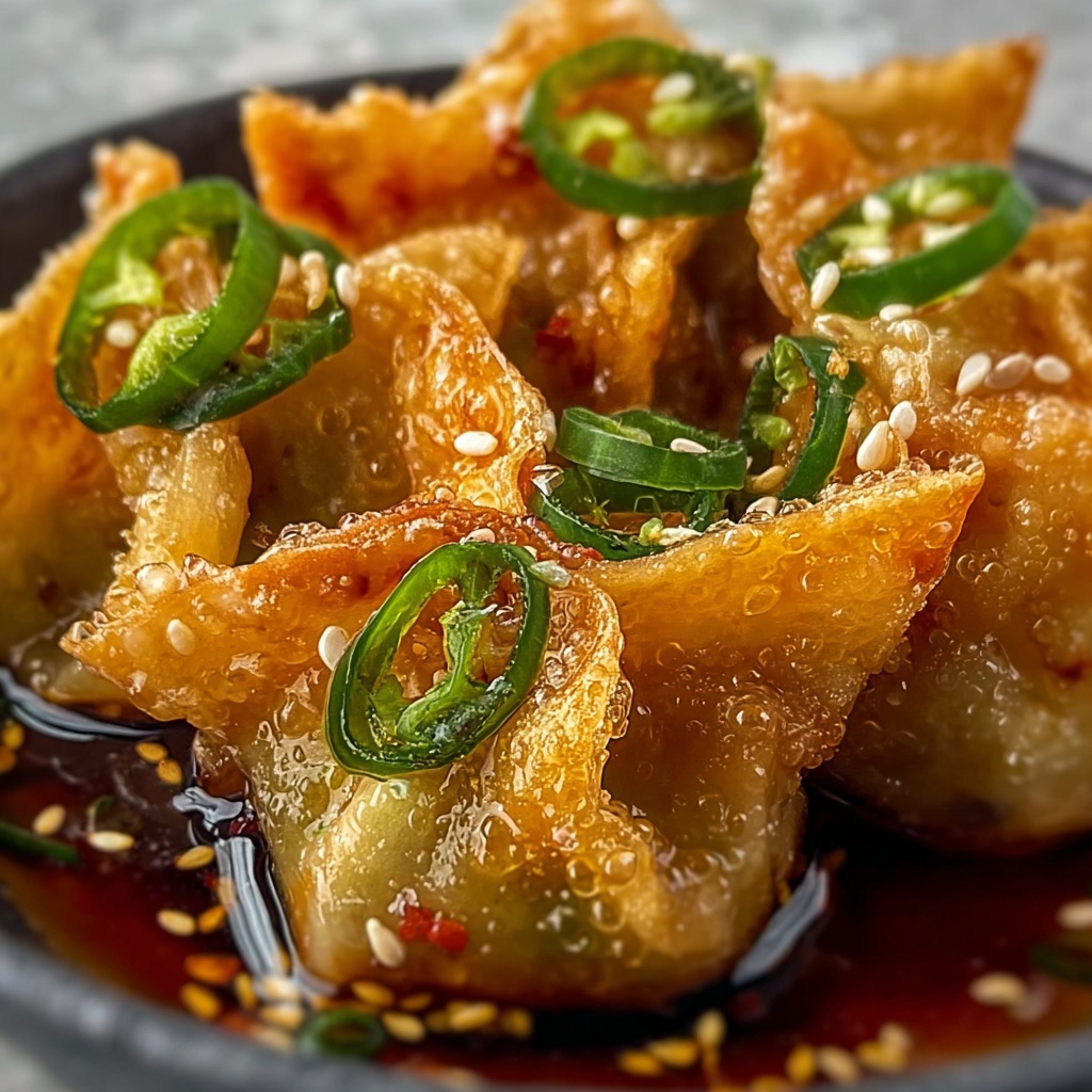 Chile Relleno Wontons with Jalapeño Soy Sauce Recipe - Recipe Image