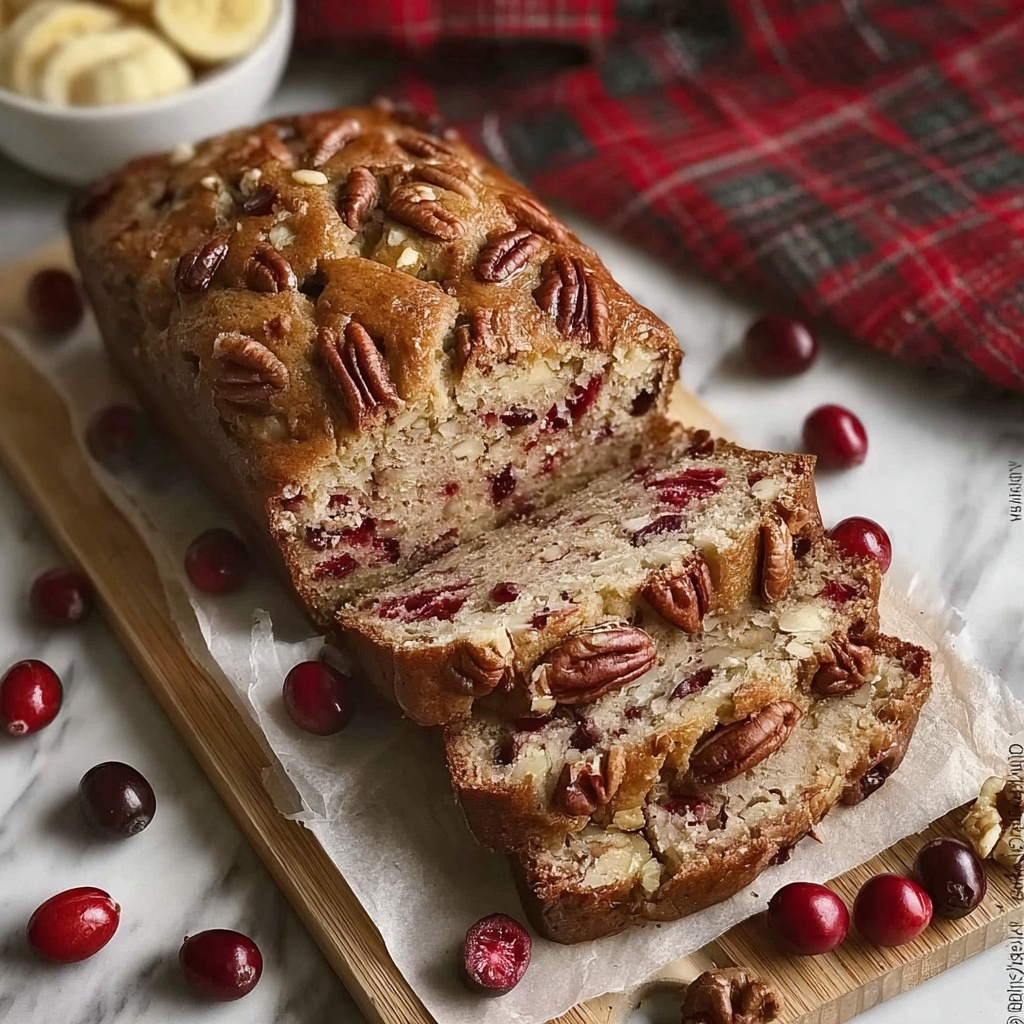 Easy Cranberry Banana Nut Bread Recipe - Recipe Image