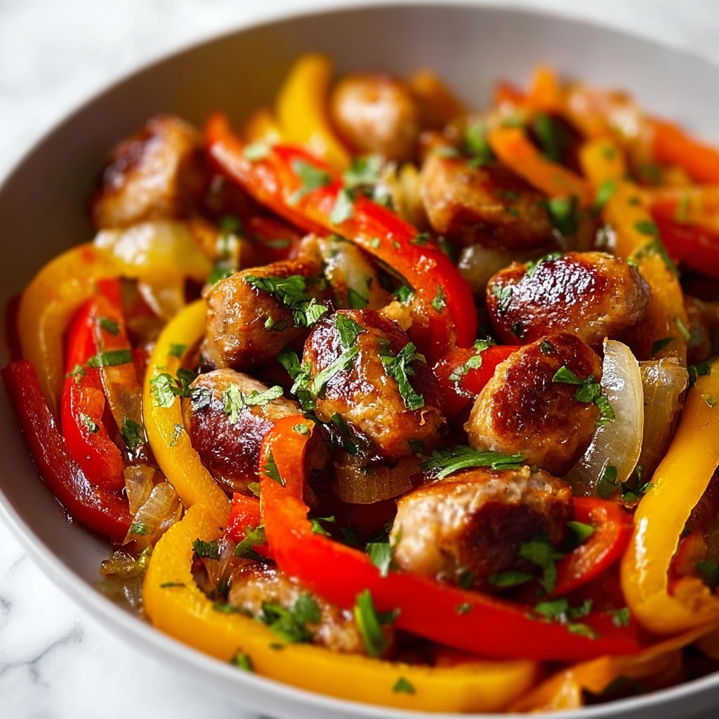 Sausage and Peppers Skillet Recipe - Recipe Image