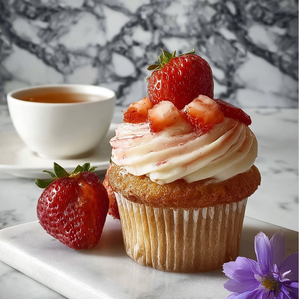 Real Strawberry Cupcakes Recipe - Recipe Image