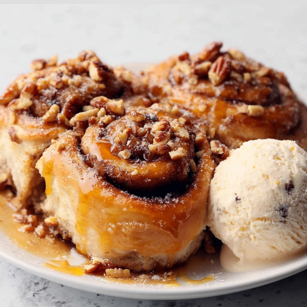 Peach Cobbler Cinnamon Rolls Recipe - Recipe Image