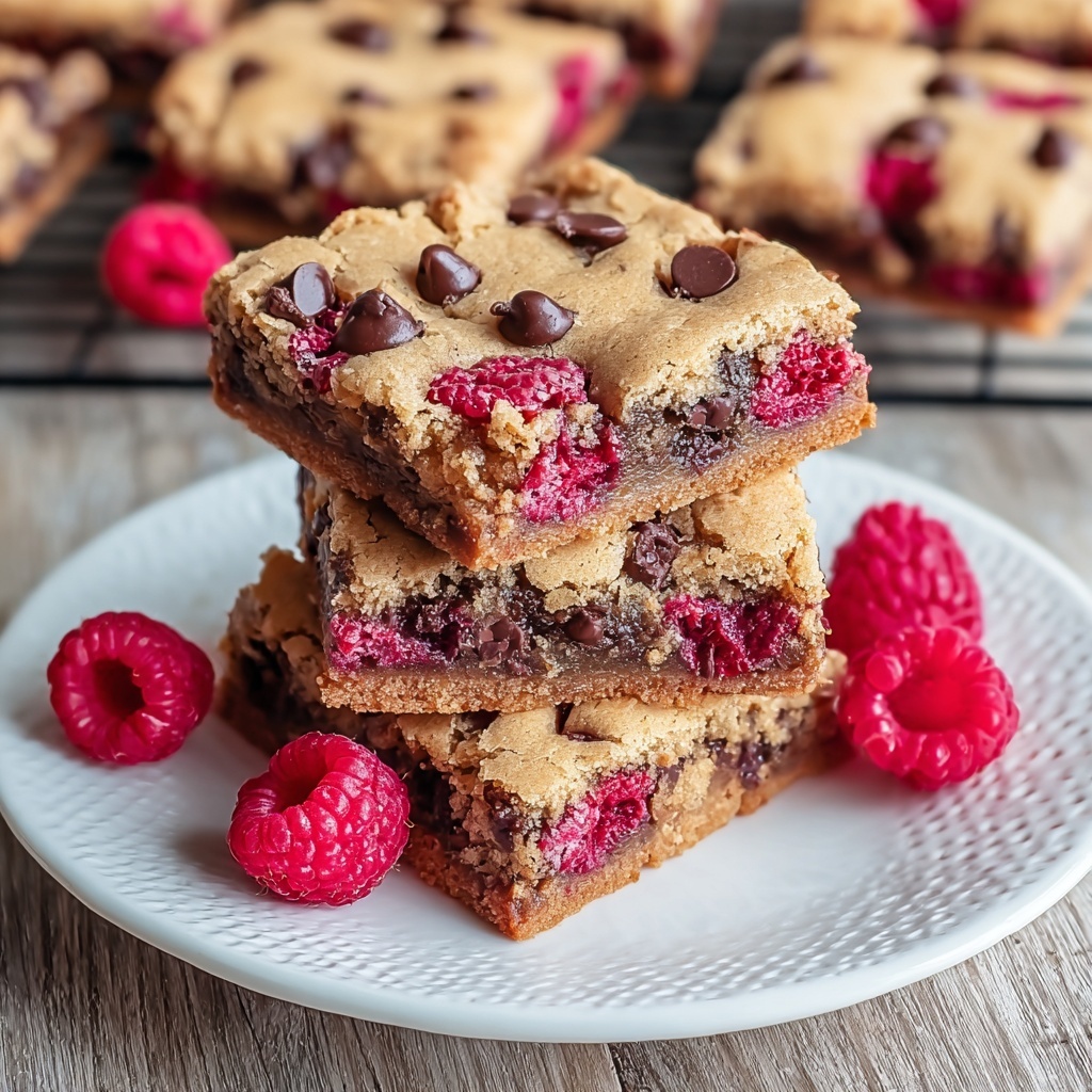 Delightful Raspberry and Chocolate Chip Cookie Bars Recipe - Recipe Image