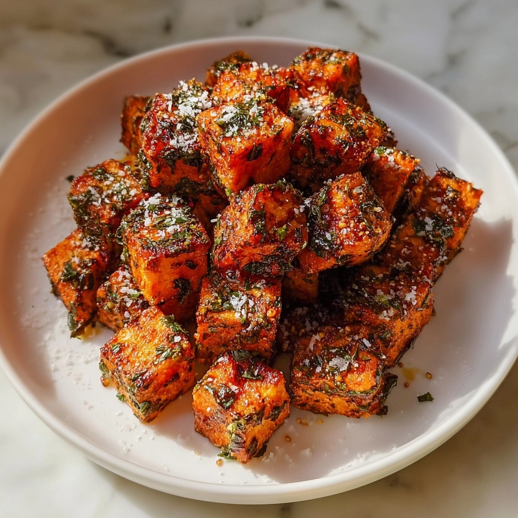 Crispy Baked Sweet Potato Bites with Parmesan Herb Butter Recipe - Recipe Image