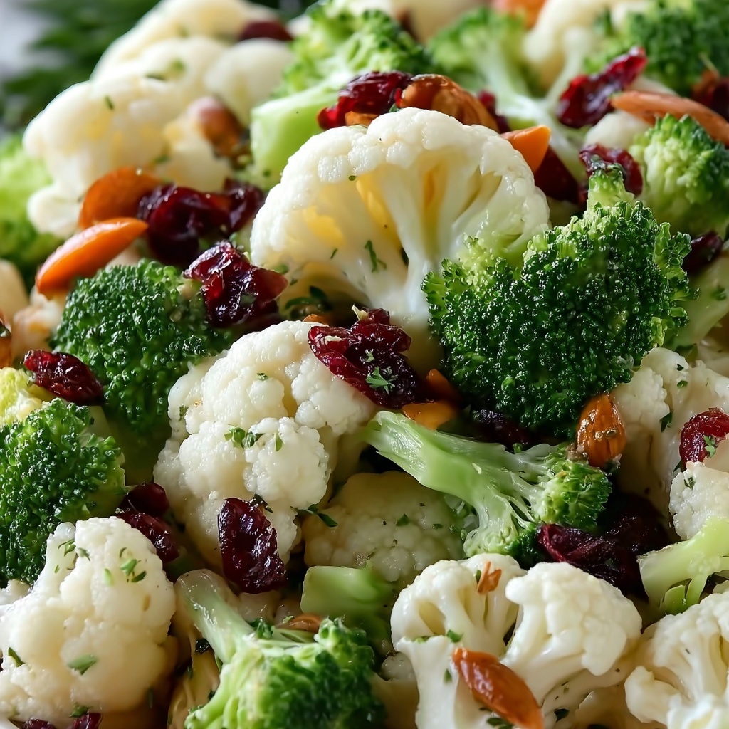 Cauliflower Broccoli Salad Recipe - Recipe Image