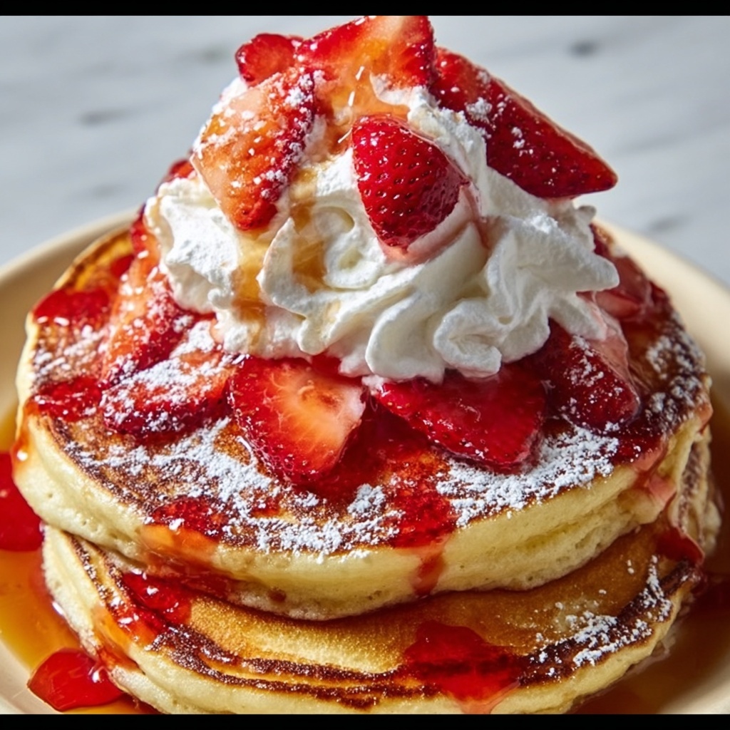 Strawberry Shortcake Pancakes Recipe - Recipe Image