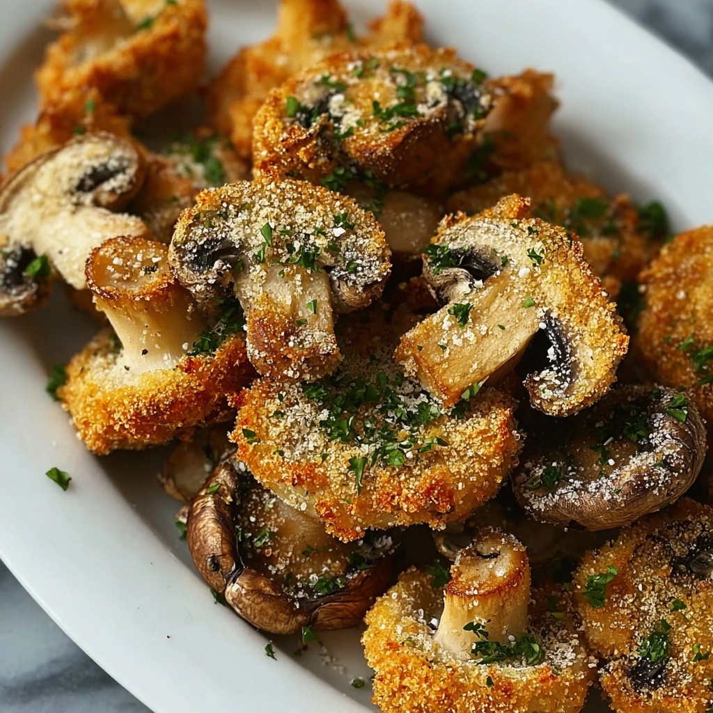 Crispy Breaded Mushrooms Recipe - Recipe Image
