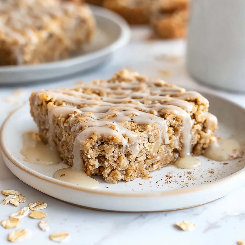 Healthy Sticky Cinnamon Roll Baked Oatmeal Recipe - Recipe Image