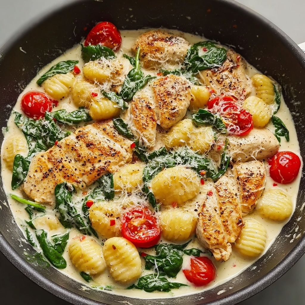 Garlic Chicken Gnocchi Skillet Recipe - Recipe Image