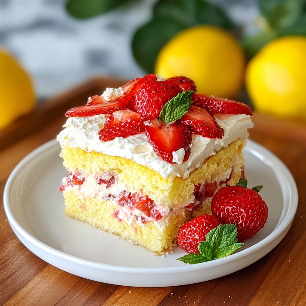 Strawberry Lemonade Poke Cake Recipe - Recipe Image