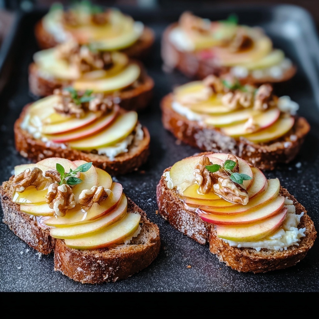 Brie, Apple, and Honey Crostini Recipe - Recipe Image