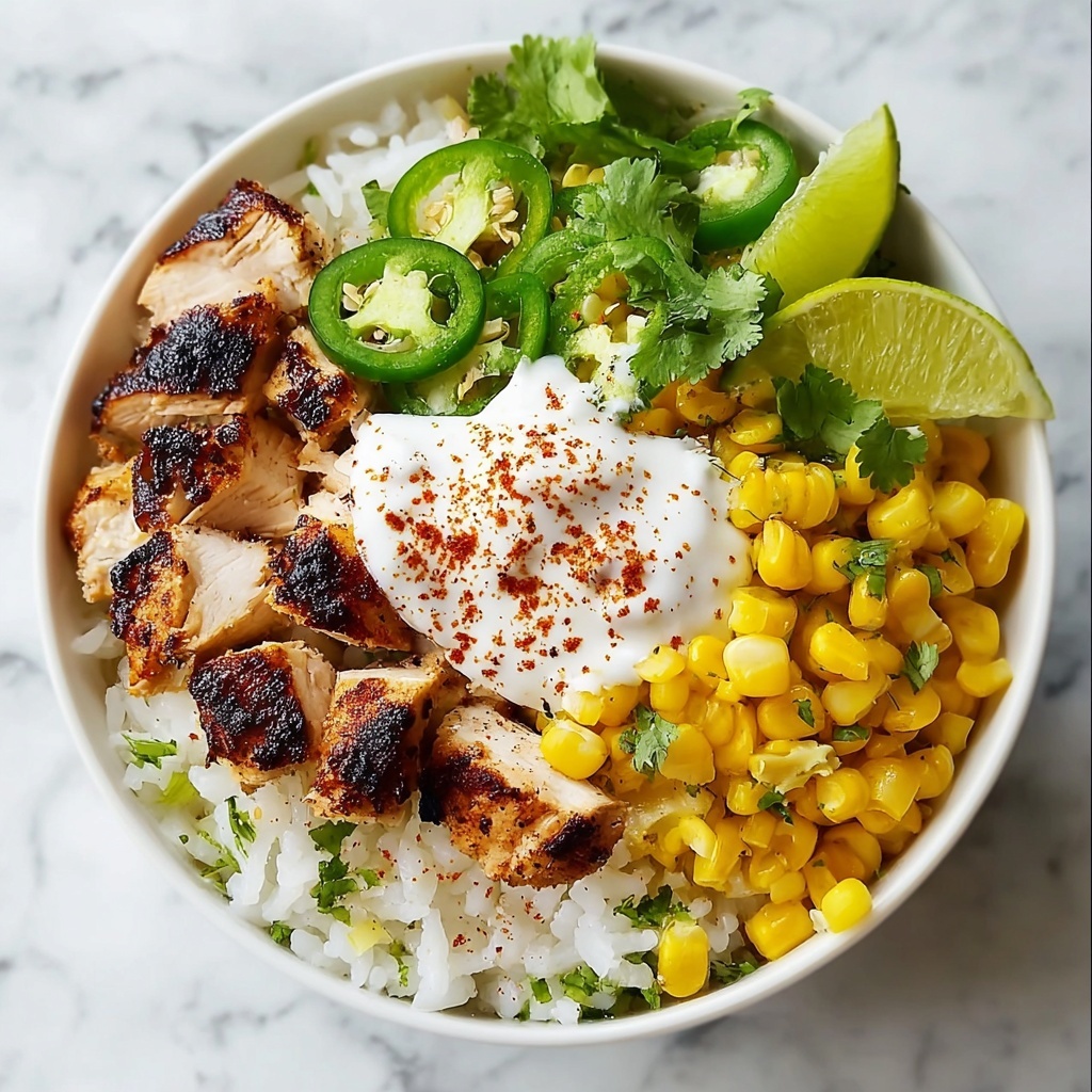 Mexican Street Corn Chicken Rice Bowl Recipe - Recipe Image
