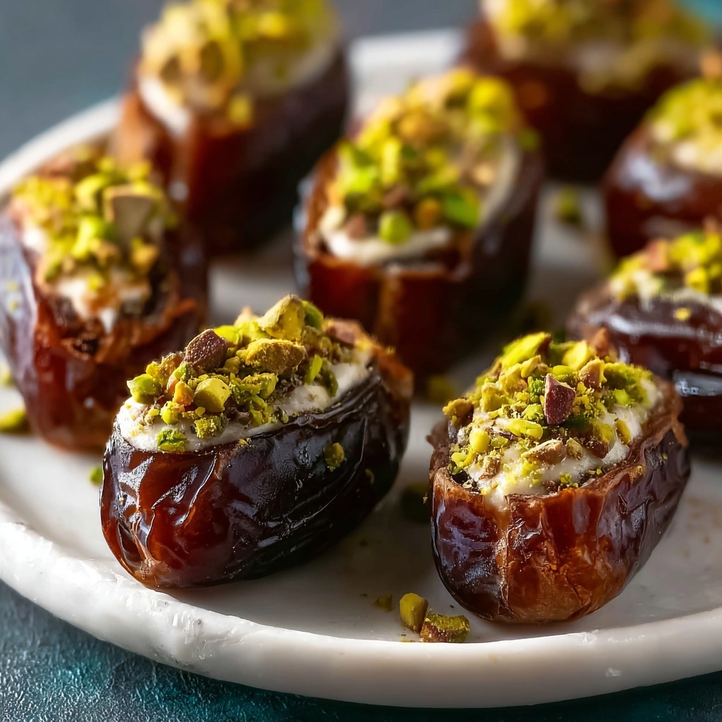 Honey Pistachio Ricotta Stuffed Dates Recipe - Recipe Image