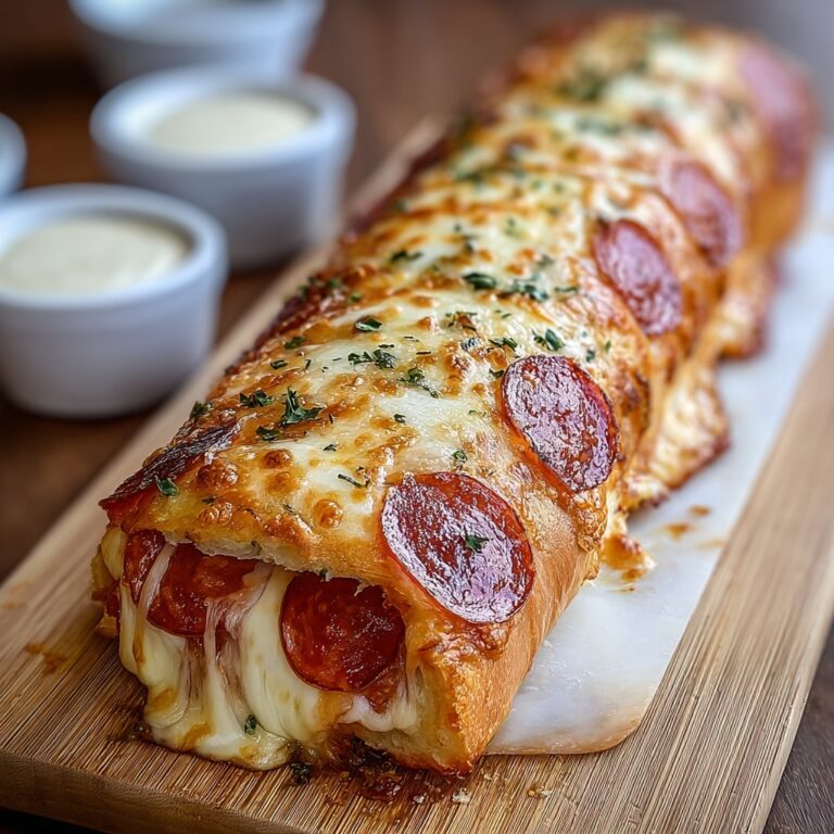 Cheesy Pepperoni Stromboli Recipe
