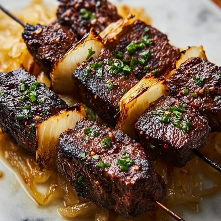 Reuben Steak Skewers with Sauerkraut and Russian Dressing Recipe