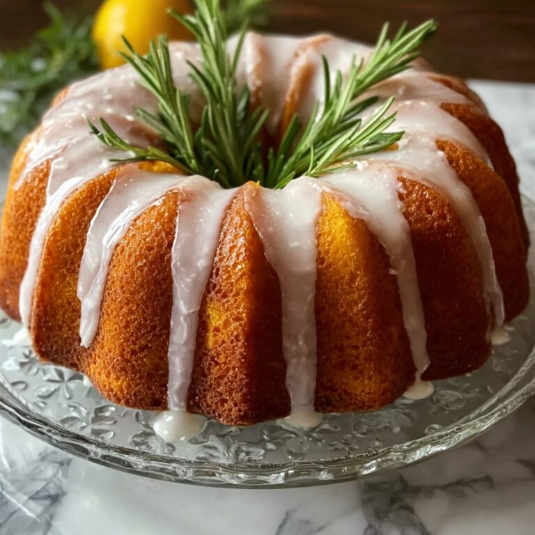Rosemary-Lemon Bundt Cake with Candied Rosemary Recipe