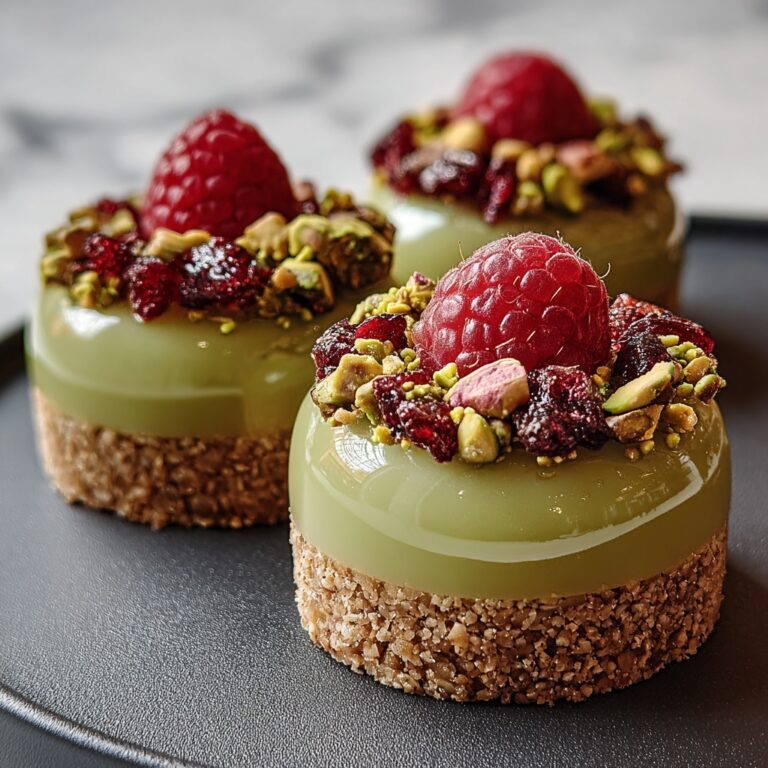 Pistachio & Raspberry Cheesecake Domes Recipe