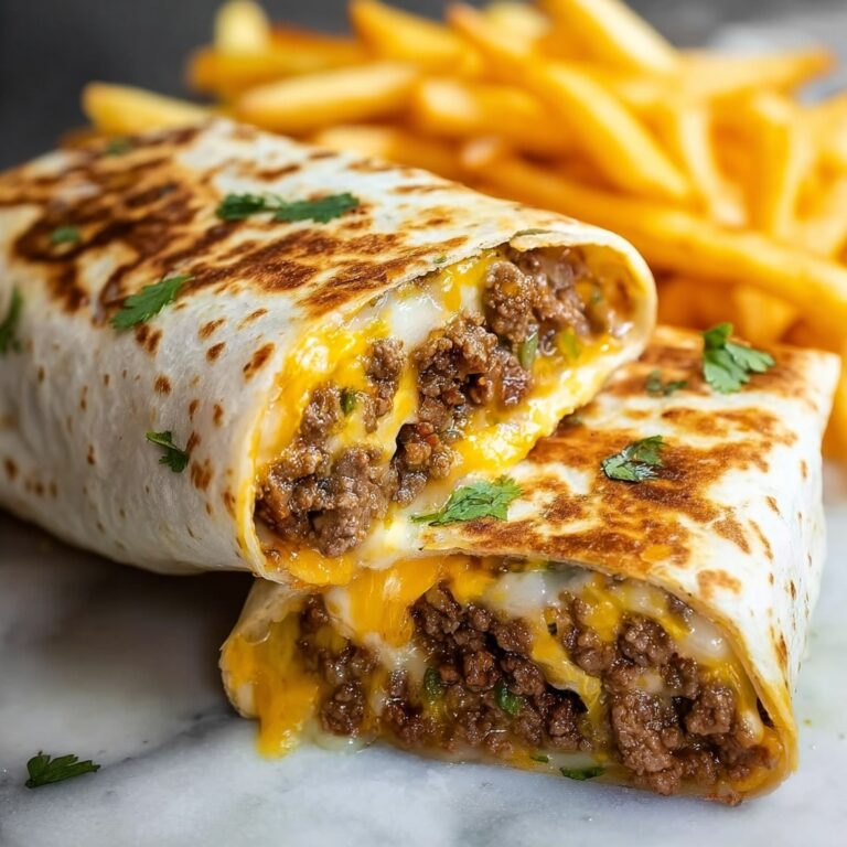 Cheesy Beef Burritos with Crispy Fries Recipe