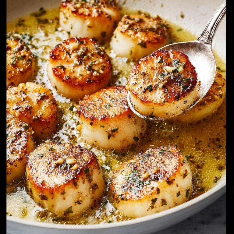 Pan Seared Scallops with Lemon Garlic Sauce Recipe