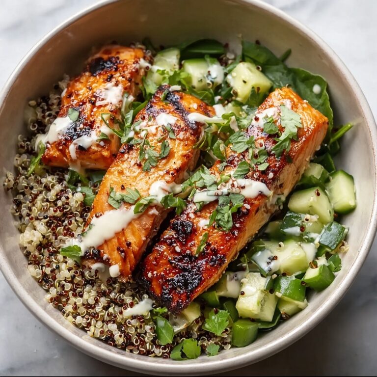 Honey Harissa Salmon Quinoa Bowls Recipe