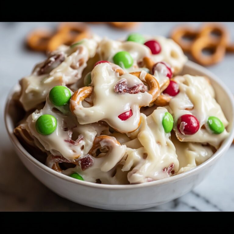 White Chocolate Pretzel Crockpot Christmas Candy Recipe